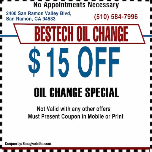 Oil Change Coupon San Ramon